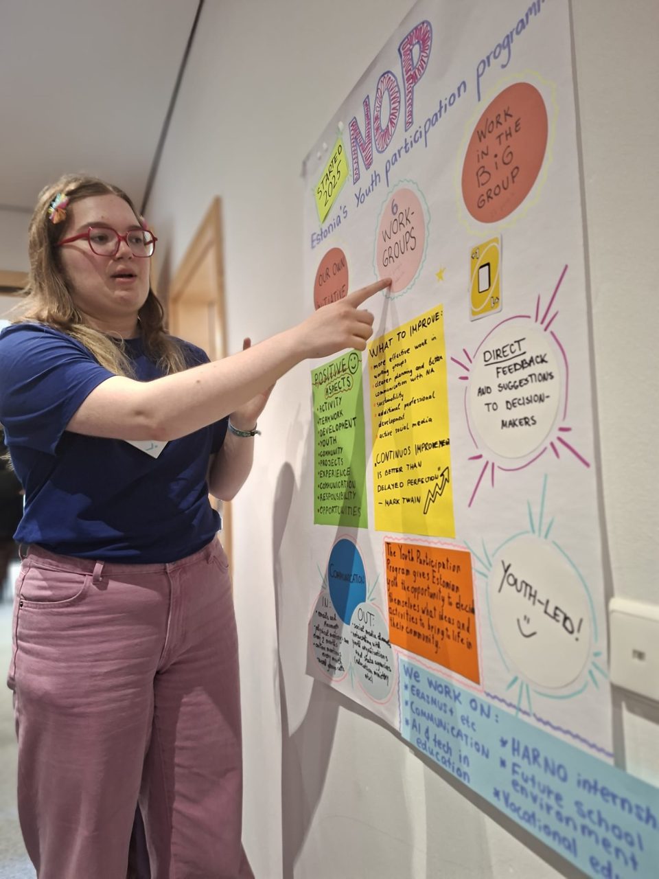 Young person talking